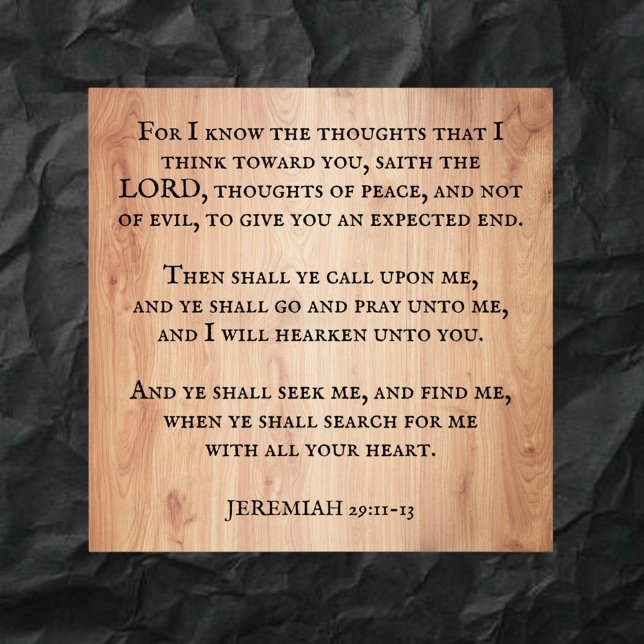 Jeremiah 29:11 King James Bible Scripture Poster (Von Creator hochgeladen)