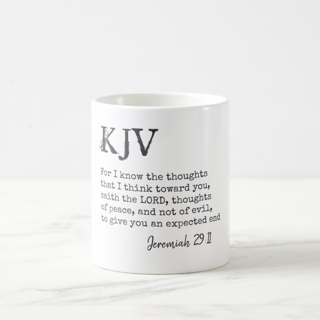 Jeremiah 29:11 KJV Bibelangebot - kann individuell Kaffeetasse (Mittel)