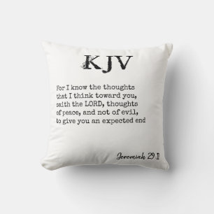 Jeremiah 29:11 KJV Bibelangebot - kann individuell Kissen