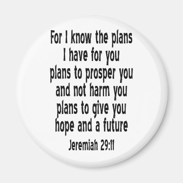 Jeremiah 29:11 magnet (Vorne)