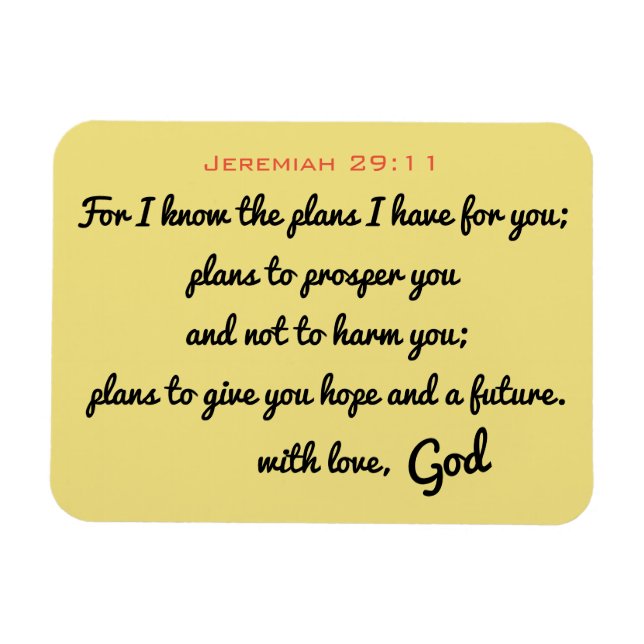 Jeremiah 29:11 Magnet (Horizontal)