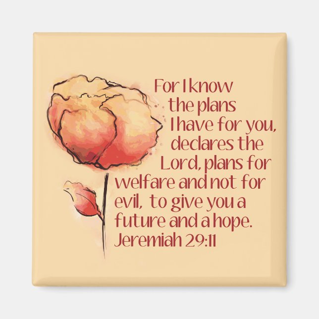 Jeremiah 29:11 Magnet — Denn ich kenne die Pläne.. (Vorne)