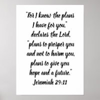 Jeremiah 29:11 Minimalistisch Bibelverse