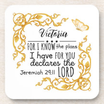 Jeremiah 29:11 Pläne habe ich für Sie Custom Gold