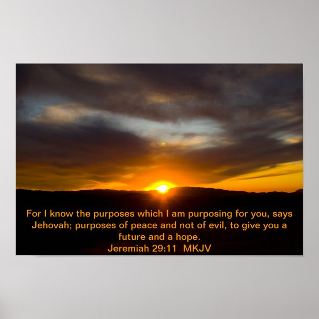 Jeremiah 29:11 Poster (Vorne)
