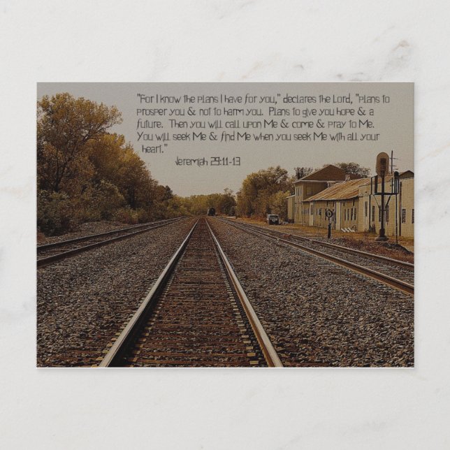 Jeremiah 29:11 Postkarte (Vorderseite)