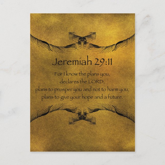 Jeremiah 29:11 postkarte (Vorderseite)
