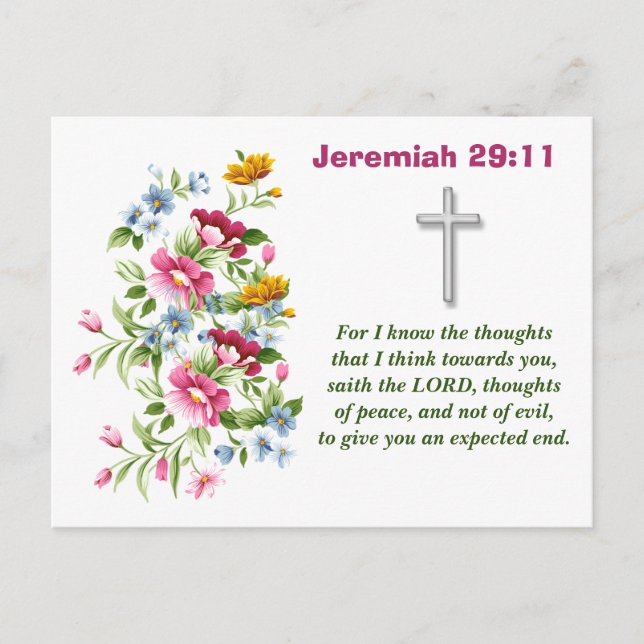 Jeremiah 29:11 postkarte (Vorderseite)