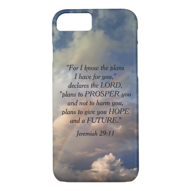 Jeremiah 29:11 Rainbow Phone Case (Rückseite)