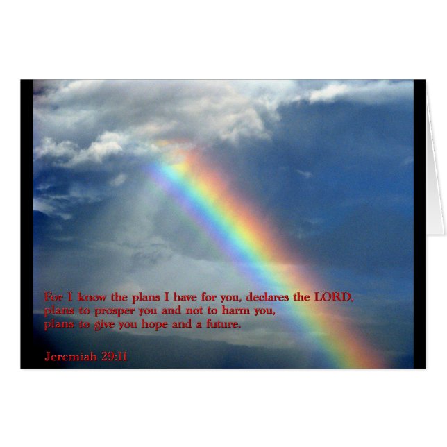 Jeremiah 29:11 Regenbogen (Vorderseite (Horizontal))