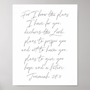 Jeremiah 29:11 Script Poster
