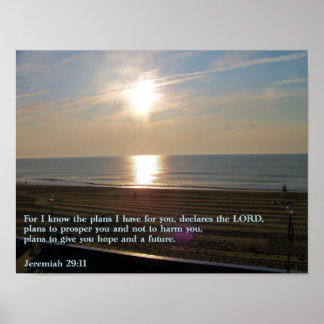 Jeremiah 29:11 Sonnenaufgang Poster