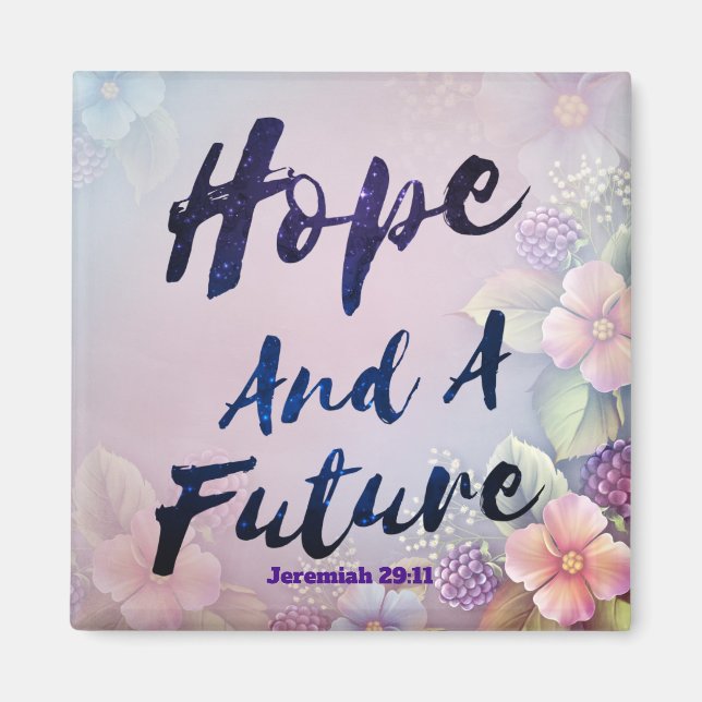 Jeremiah 29:11 Square Magnet (Vorne)