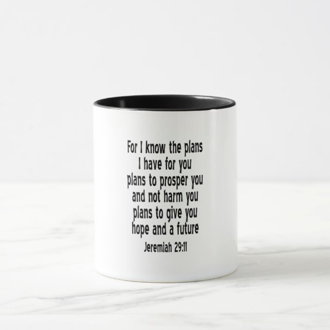 Jeremiah 29:11 tasse (Zentrum)