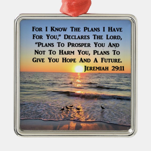 JEREMIAH 29:11 UHR ORNAMENT AUS METALL (Vorne)