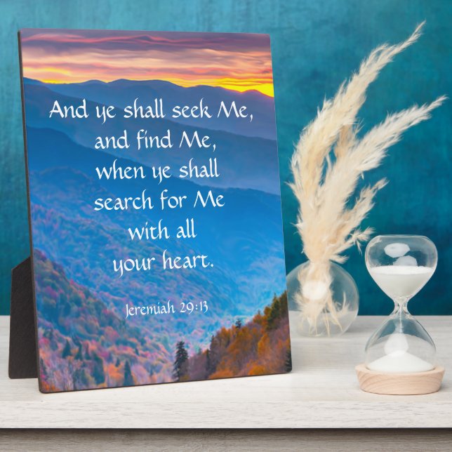 Jeremiah 29:13 fotoplatte (Seite)