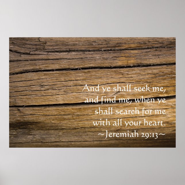 Jeremiah 29:13 poster (Vorne)