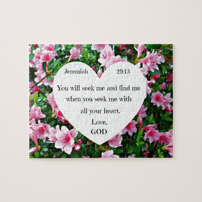 Jeremiah 29:13 puzzle (Horizontal)