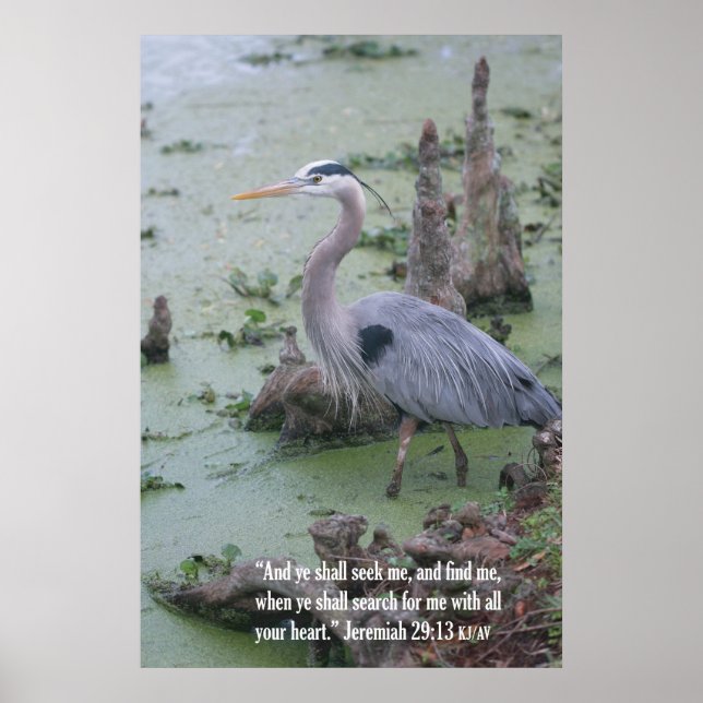 Jeremiah 29:13 Schrift Drucken Poster (Vorne)