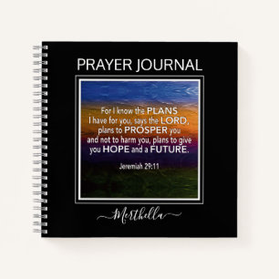 Jeremiah 29 KENNE ICH DAS PLANS Prayer Journal Notizbuch