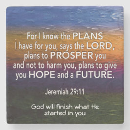 Jeremiah 29 KENNE ICH DIE PLANS Inspiration Steinuntersetzer