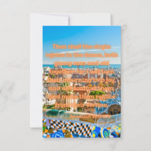 Jeremiah 31:13 KJV Bible Verse Pic Flat Gruß Karte