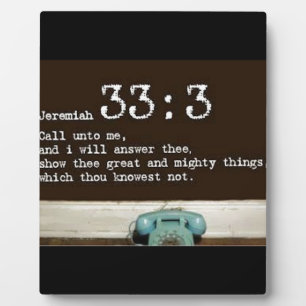 Jeremiah 33:3 fotoplatte