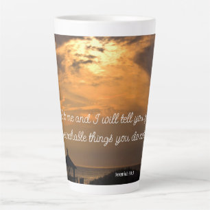 Jeremiah 33:3 Latte-Tasse Milchtasse