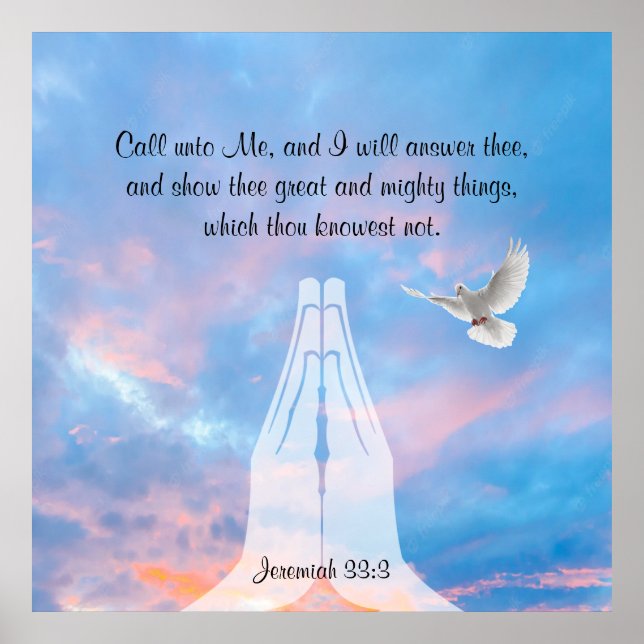 Jeremiah 33:3 Poster (Vorne)