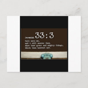 Jeremiah 33:3 postkarte