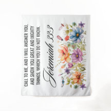 Jeremiah 33:3 Ruf mir Wildblumen Schrift an