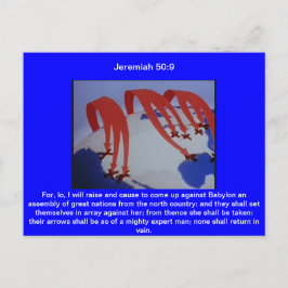 Jeremiah 50:9 postkarte