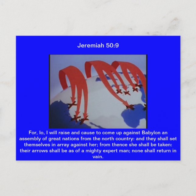 Jeremiah 50:9 postkarte (Vorderseite)