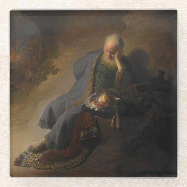 Jeremiah Lamenting the Destruction of Jerusalem Glasuntersetzer (Vorderseite)