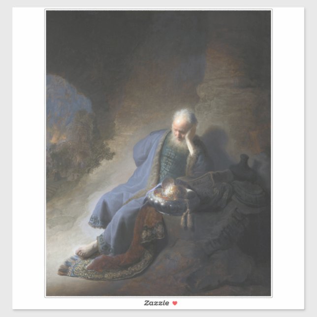 Jeremiah Lamenting über den Fall Jerusalems, Rembr Aufkleber (Blatt)