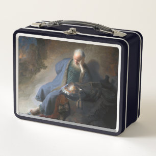 Jeremiah Lamenting über den Fall Jerusalems, Rembr Metall Brotdose