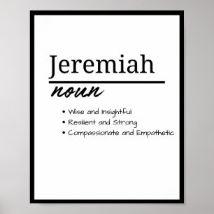 Jeremiah, Personalisierter Name Definition des Jun Poster