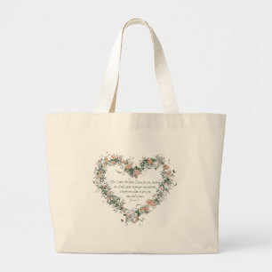 Jeremias-29:11 Blumenherz-Tasche Jumbo Stoffbeutel