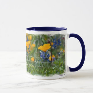 Jeremias-29:11 Kalifornien-Mohnblumen-Tasse Tasse