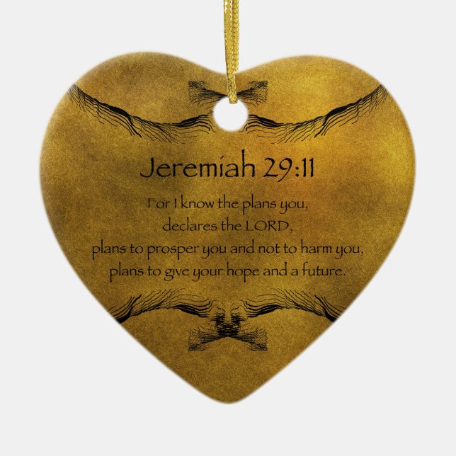 Jeremias-29:11 Keramik Ornament (Vorne)