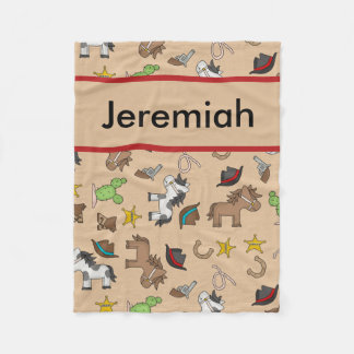 Jeremias personalisierte Cowboy-Decke Fleecedecke