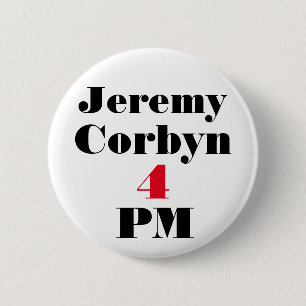 "Jeremy Corbyn 4 Knopf-Abzeichen P.M." Button