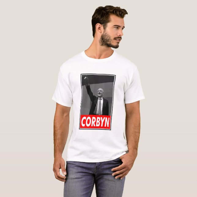 Jeremy Corbyn Schwarzweiss T-Shirt (Vorne ganz)