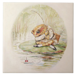 "Jeremy Fisher on a Lilypad" von Beatrix Potter Fliese