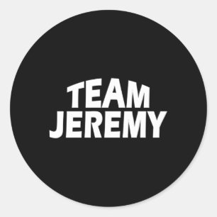 Jeremy ist das Team Jeremy Runder Aufkleber