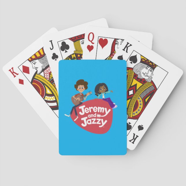 Jeremy und Jazzy Button Spielkarten (Rückseite)
