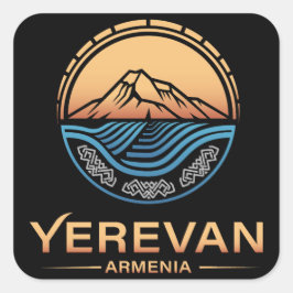 Jerewan Armenien Quadratischer Aufkleber