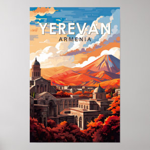 Jerewan Armenien Reise Kunst Vintage Poster