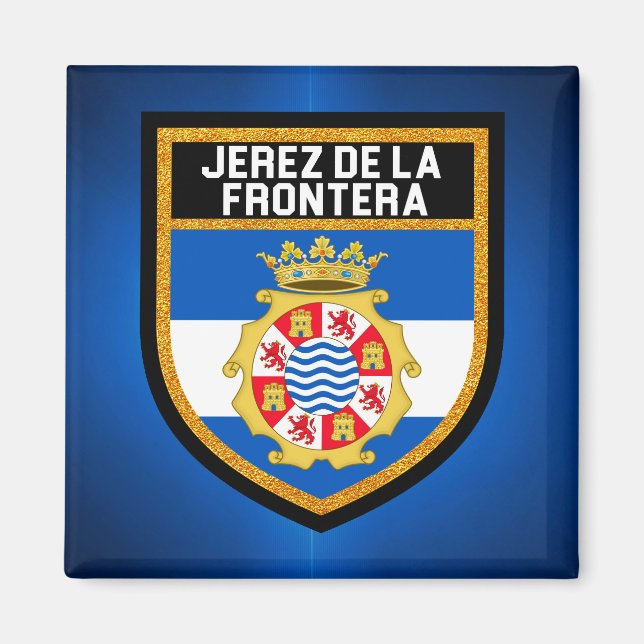 Jerez de la Frontera Flag Magnet (Vorne)