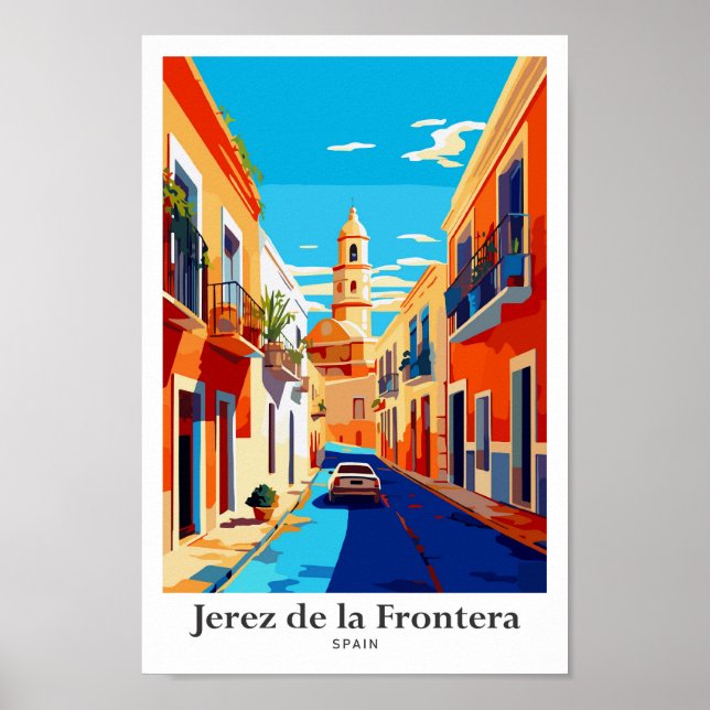 Jerez de la Frontera Spanien Reisevorführung Poster (Vorne)